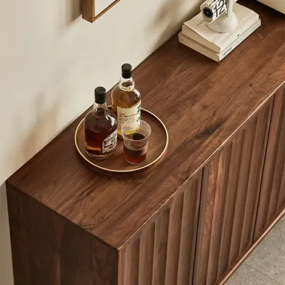 Scandinavian Pine Wood Accent Cabinet in Free-standing Image - 6