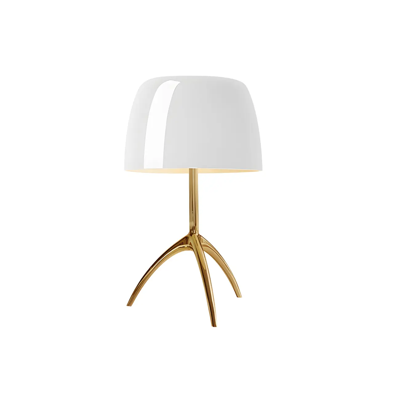 Yellow Glass Shade Metal Tripod Table Lamp for Living Room Image - 12 | homeyfad