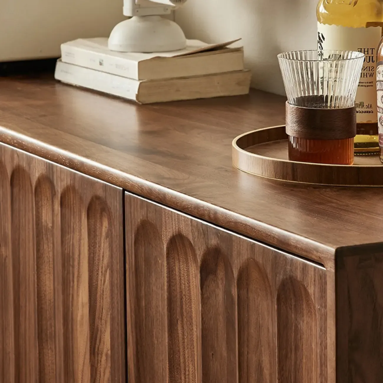 Scandinavian Pine Wood Accent Cabinet in Free-standing Image - 7