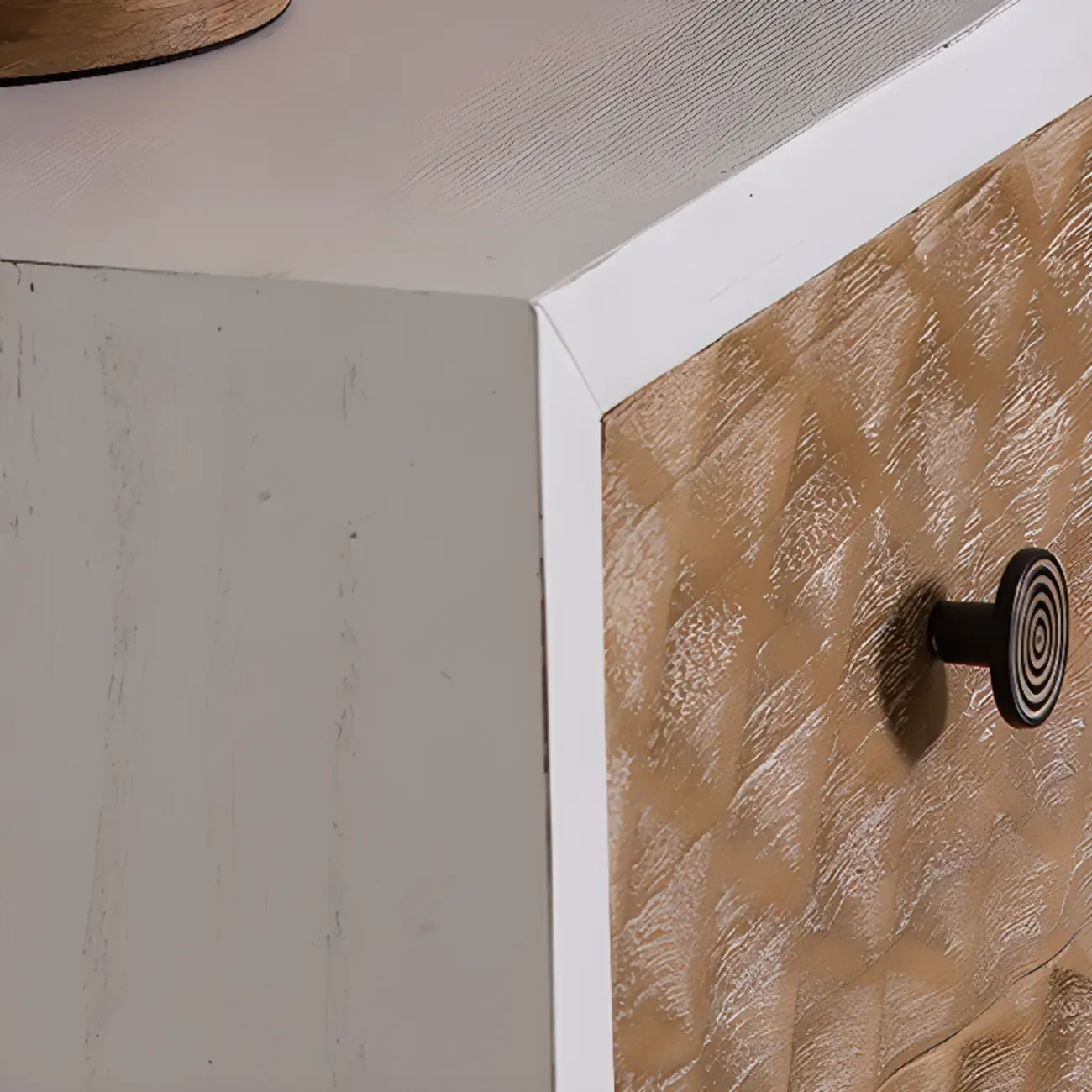 Rustic Accent Cabinet for Sitting Room with Natural Finish Image - 13