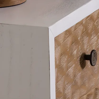 Rustic Accent Cabinet for Sitting Room with Natural Finish Image - 13