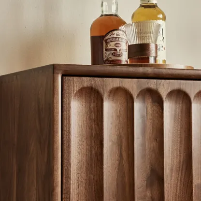 Scandinavian Pine Wood Accent Cabinet in Free-standing Image - 8