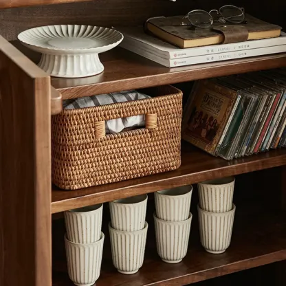 Scandinavian Pine Wood Accent Cabinet in Free-standing Image - 9