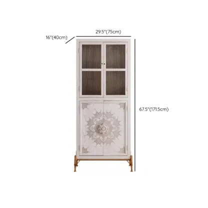 Rustic Freestanding Accent Cabinet for Living Room Decor Image - 15