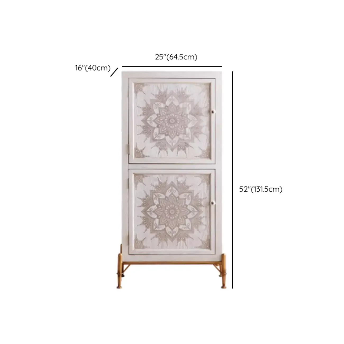 Rustic Freestanding Accent Cabinet for Living Room Decor Image - 16