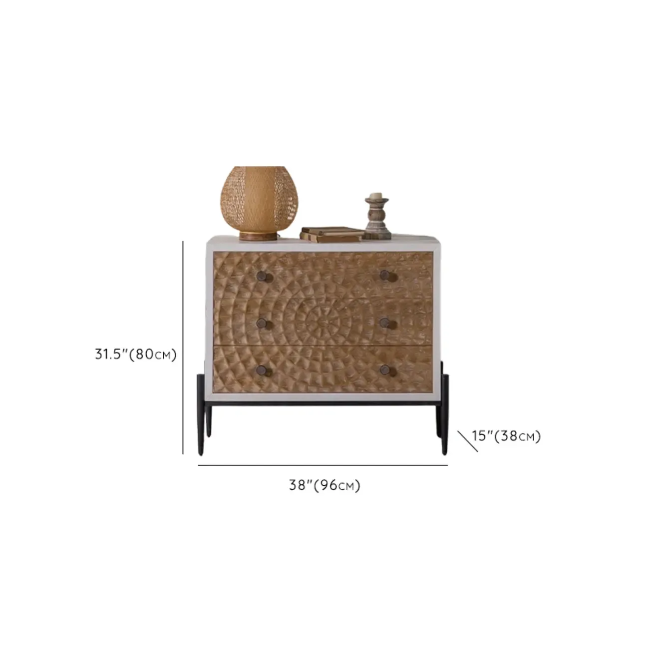 Rustic Accent Cabinet for Sitting Room with Natural Finish Image - 16