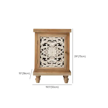 French Country Cabinet for Living Room with carved Doors Image - 19