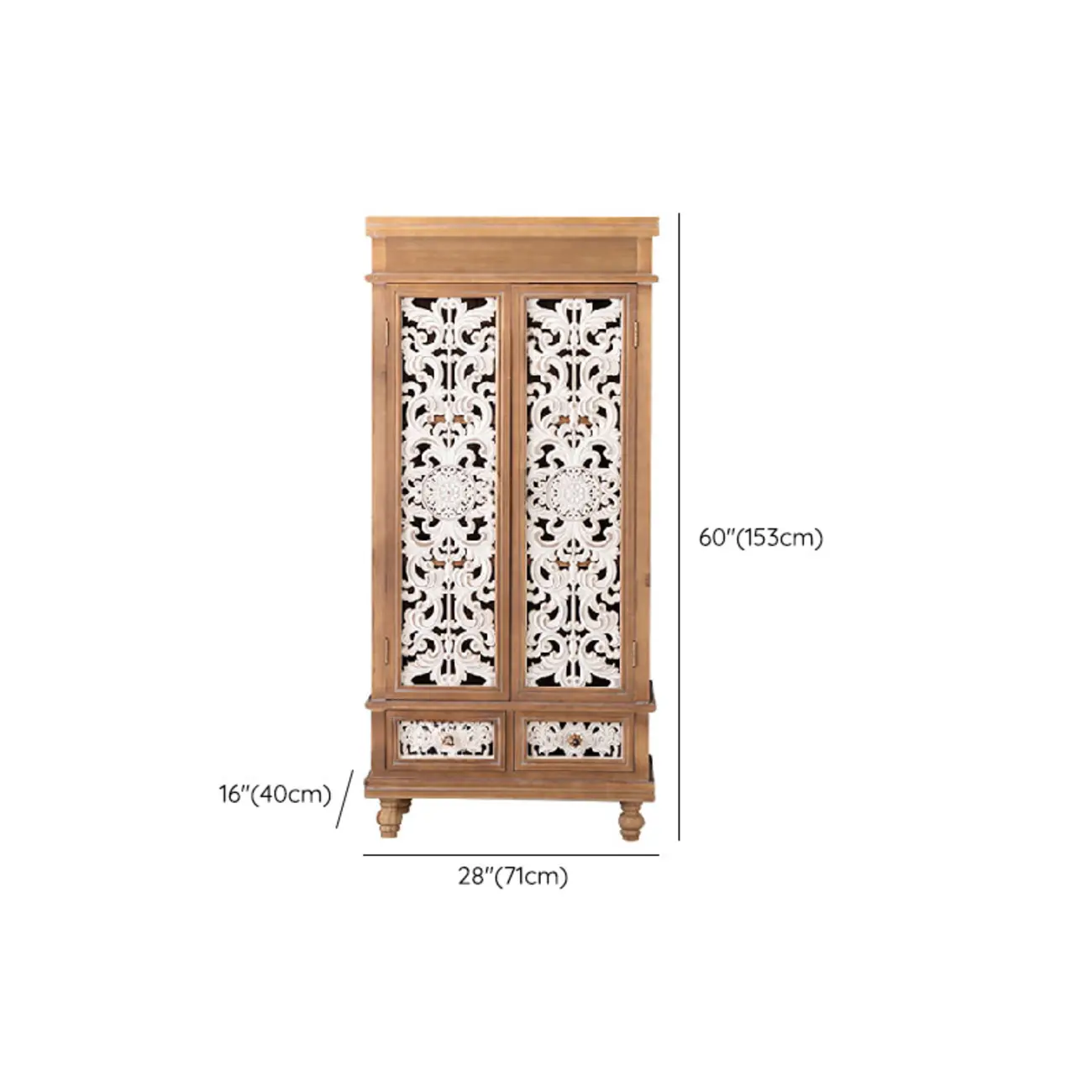 French Country Cabinet for Living Room with carved Doors Image - 21 | homeyfad