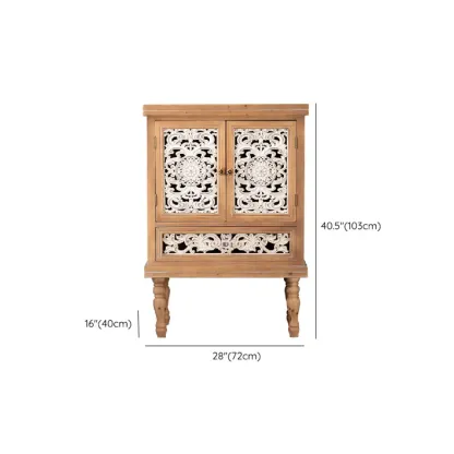 French Country Cabinet for Living Room with carved Doors Image - 22