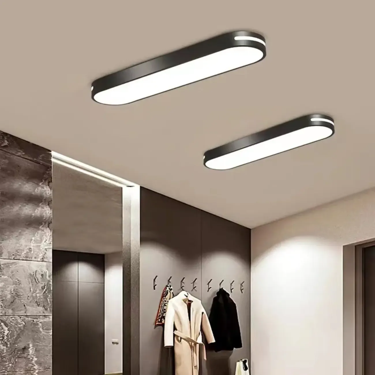 Modern Flush Mount LED Ceiling Light for Living Room Image - 1