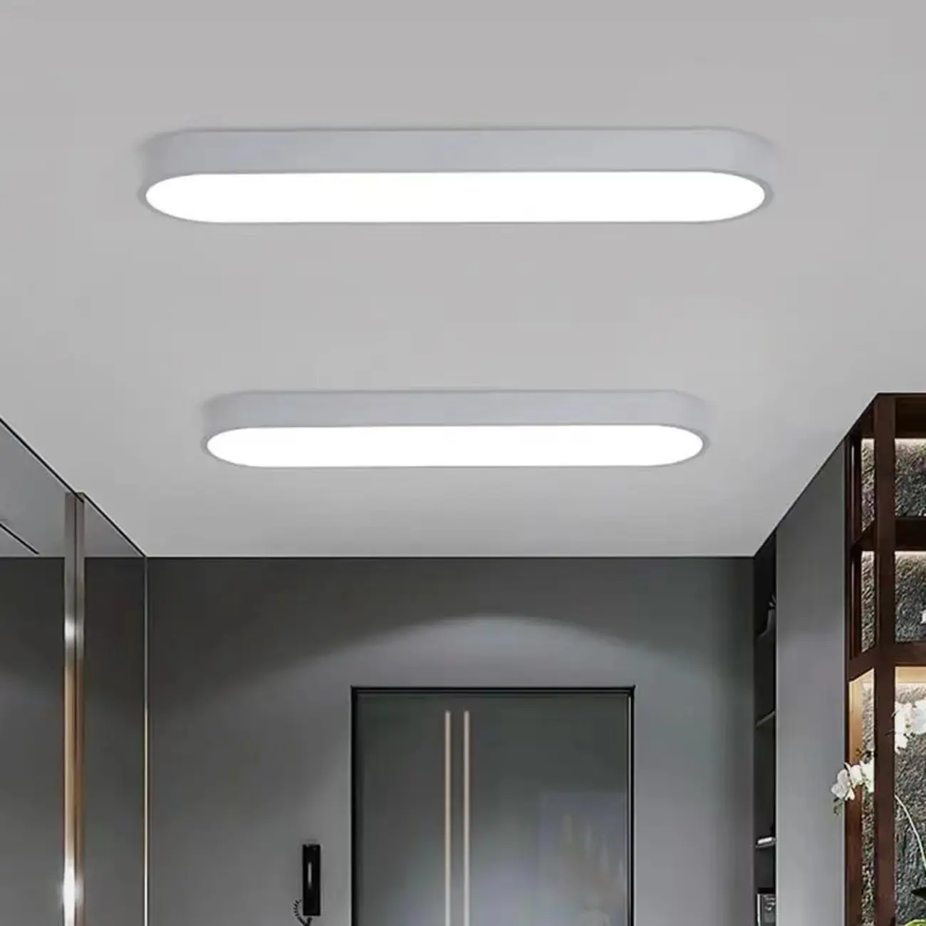 Modern Flush Mount LED Ceiling Light for Living Room Image - 4 | homeyfad