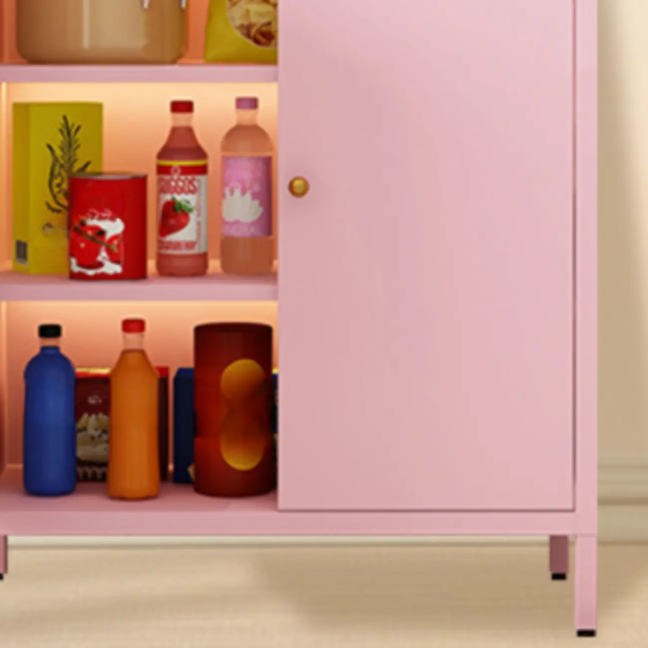 Modern Freestanding Cabinet for Living Room with Glass Door Image - 6 | homeyfad