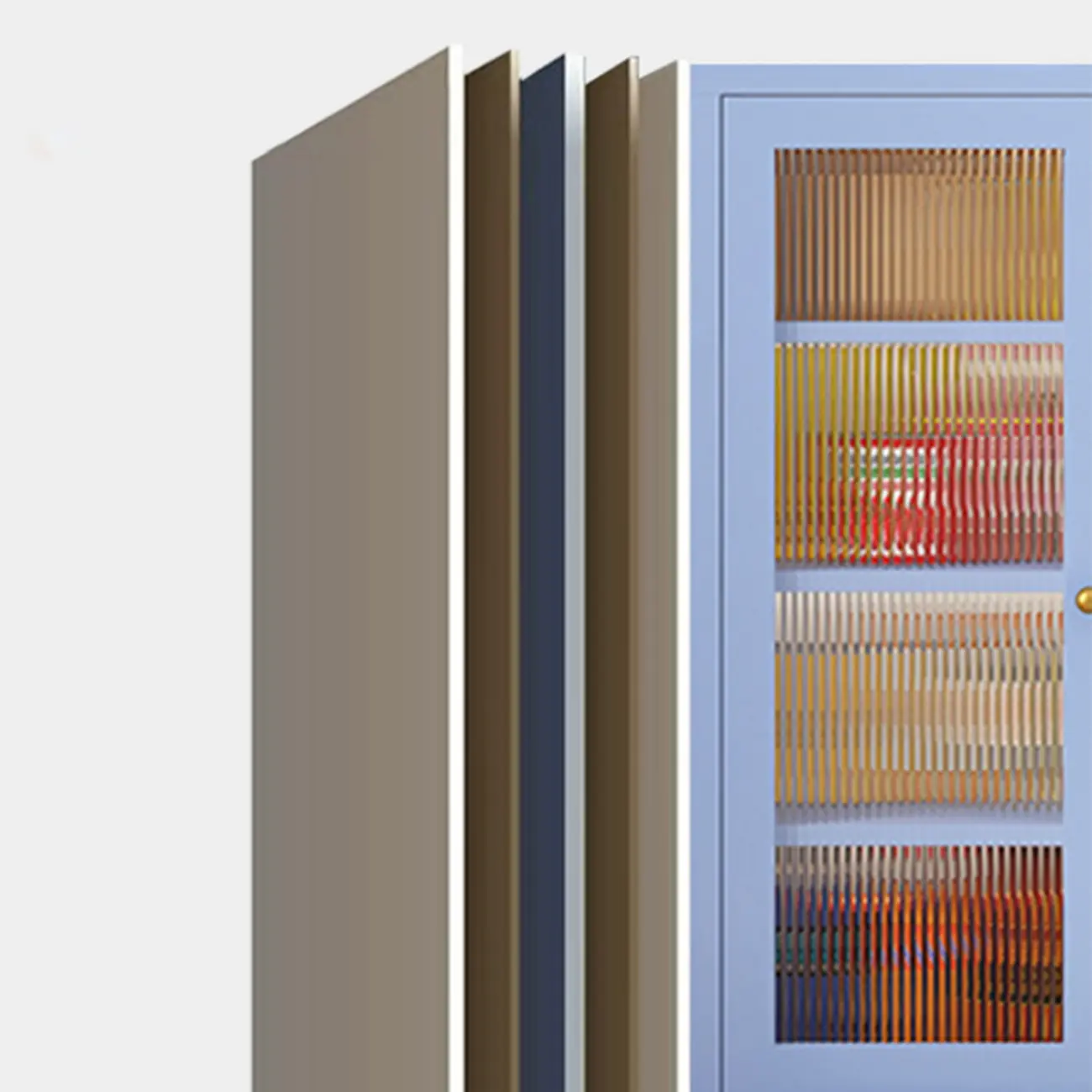 Modern Freestanding Cabinet for Living Room with Glass Door Image - 7 | homeyfad