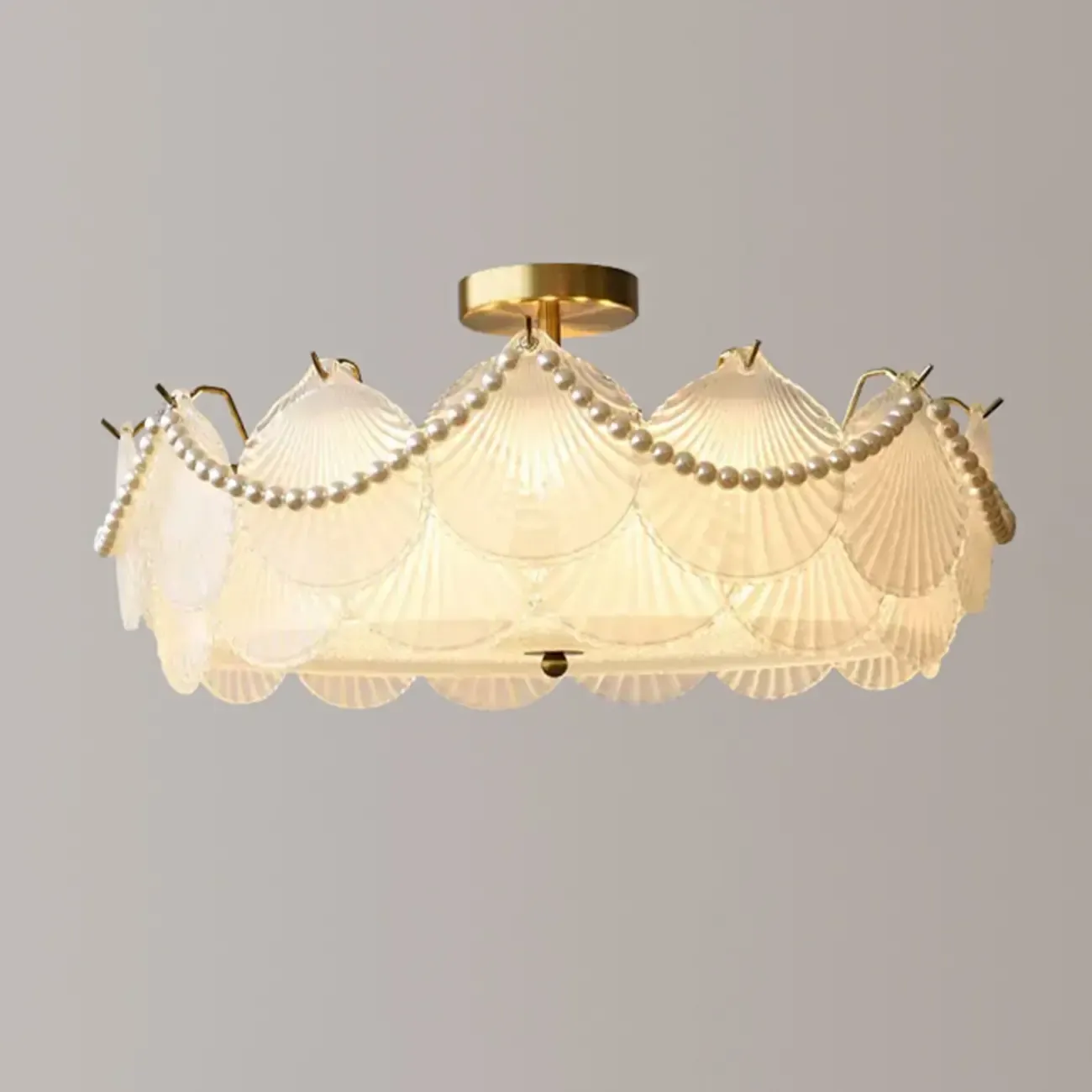 Geometric Round Ceiling Light Fixture for Modern Living Room Image - 12