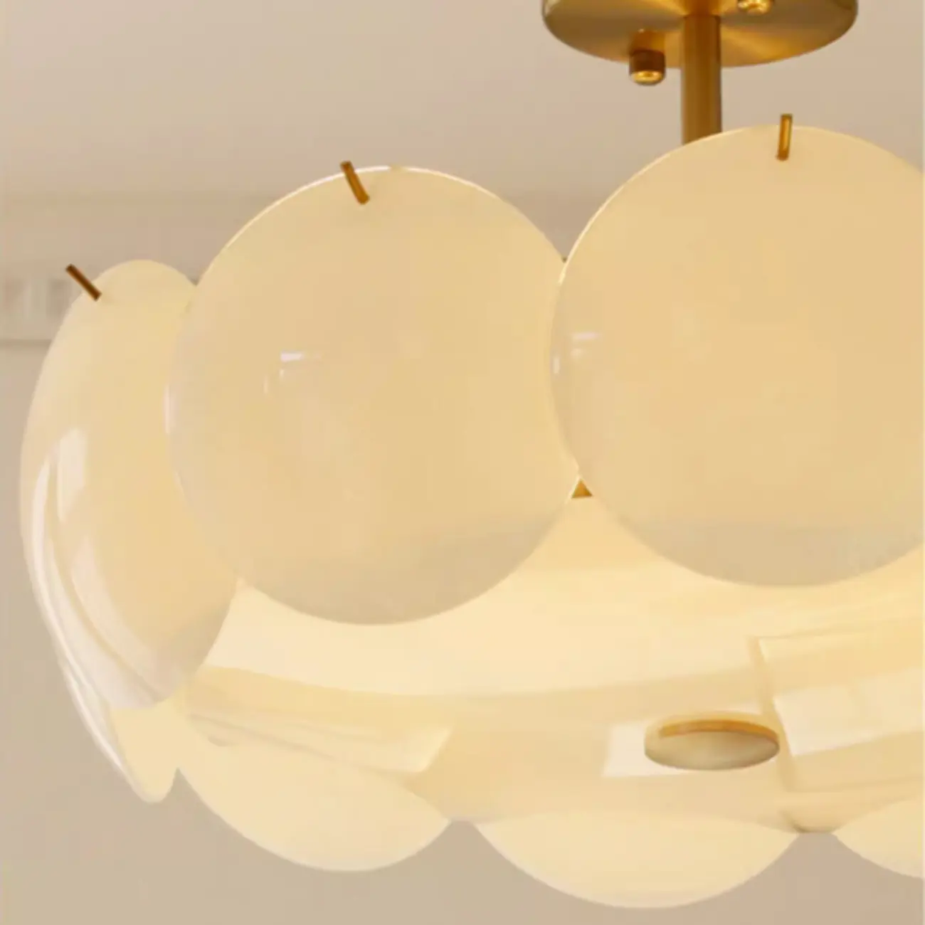 Geometric Round Ceiling Light Fixture for Modern Living Room Image - 13 | homeyfad