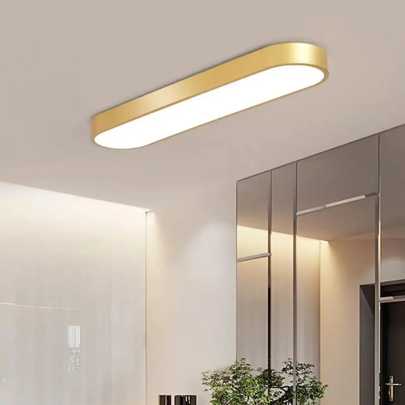 Modern Flush Mount LED Ceiling Light for Living Room Image - 10