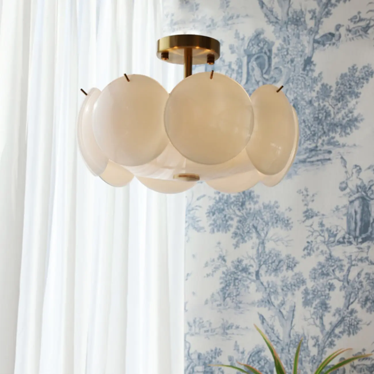 Geometric Round Ceiling Light Fixture for Modern Living Room Image - 20 | homeyfad