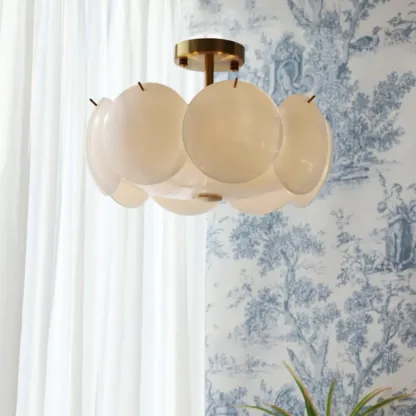 Geometric Round Ceiling Light Fixture for Modern Living Room Image - 20