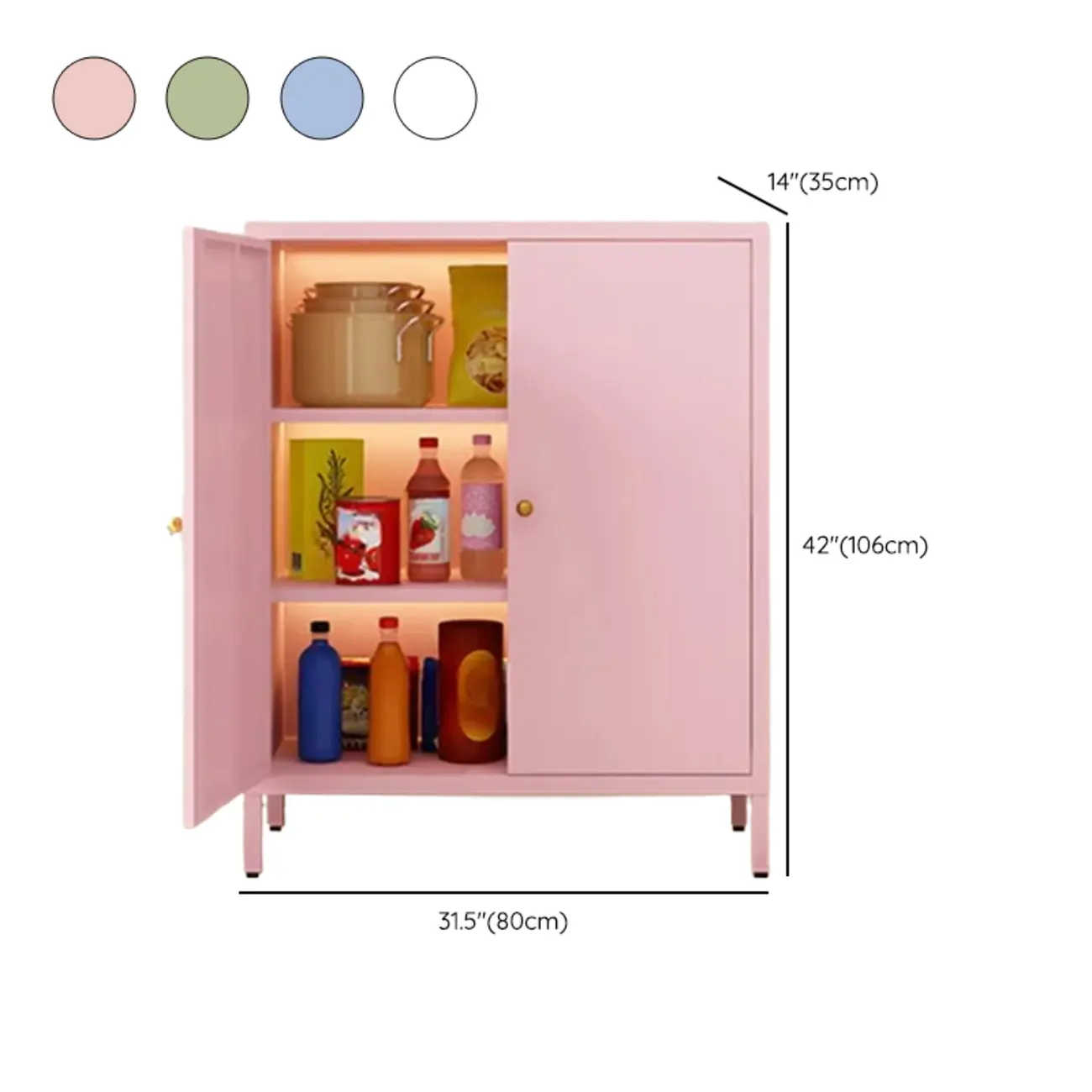 Modern Freestanding Cabinet for Living Room with Glass Door Image - 16 | homeyfad