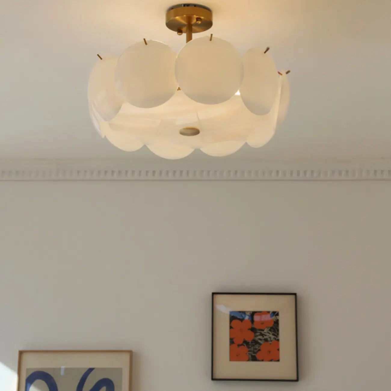 Geometric Round Ceiling Light Fixture for Modern Living Room Image - 24 | homeyfad