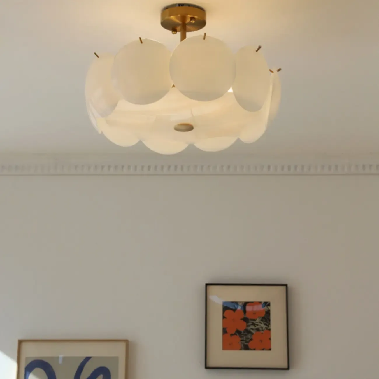 Geometric Round Ceiling Light Fixture for Modern Living Room Image - 24
