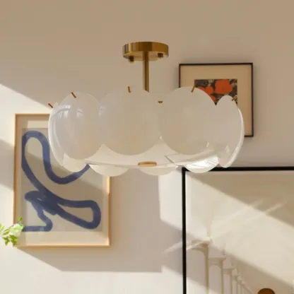 Geometric Round Ceiling Light Fixture for Modern Living Room Image - 25