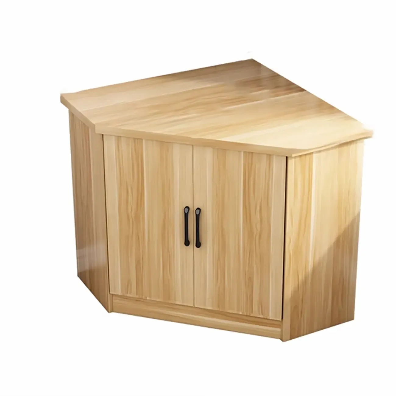 Modern Manufactured Wood Corner Utility Cabinet for Living Room Image - 10