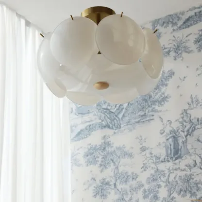 Geometric Round Ceiling Light Fixture for Modern Living Room Image - 26