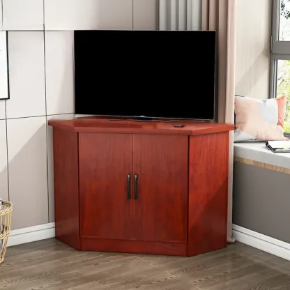 Modern Manufactured Wood Corner Utility Cabinet for Living Room Image - 11