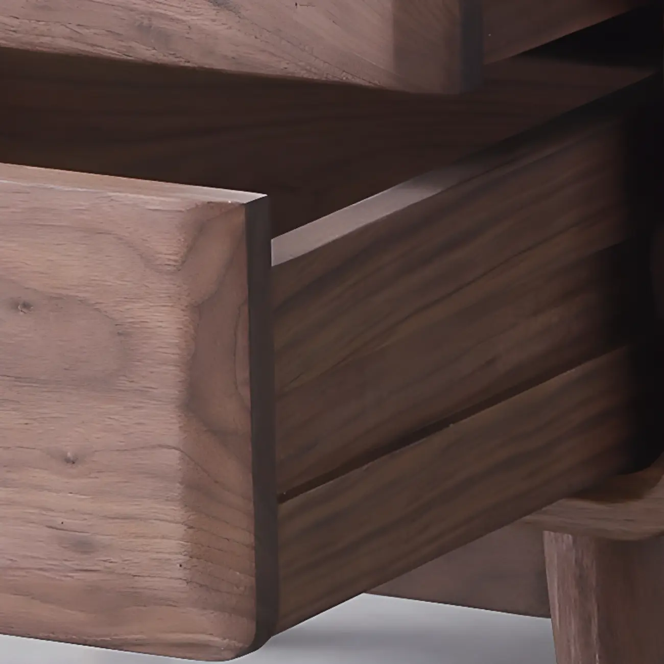 Mid-Century Brown Accent Cabinet with glass Door & 2 Drawers Image - 13 | homeyfad