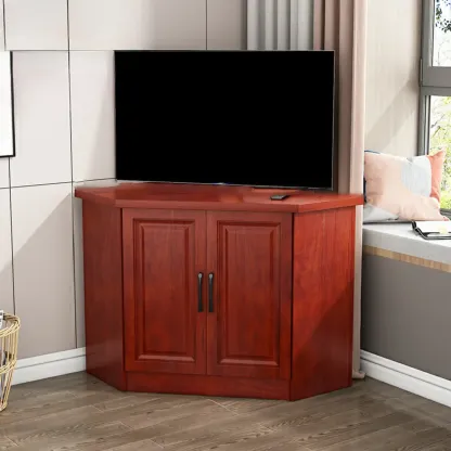 Modern Manufactured Wood Corner Utility Cabinet for Living Room Image - 14