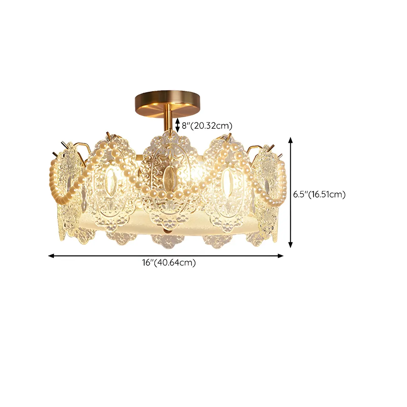 Geometric Round Ceiling Light Fixture for Modern Living Room Image - 30 | homeyfad