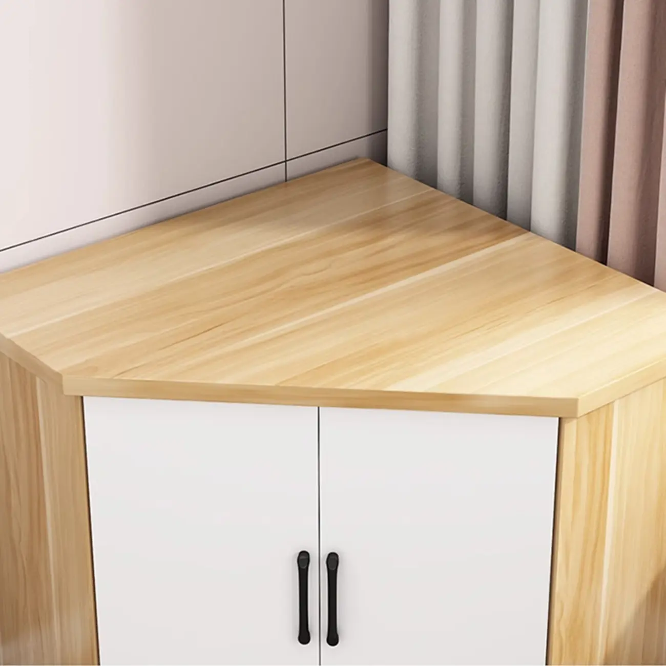 Modern Manufactured Wood Corner Utility Cabinet for Living Room Image - 16 | homeyfad