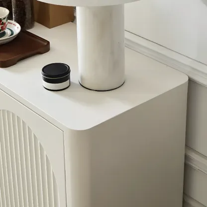 Scandinavian White Accent Cabinet for Versatile Room Storage Image - 12