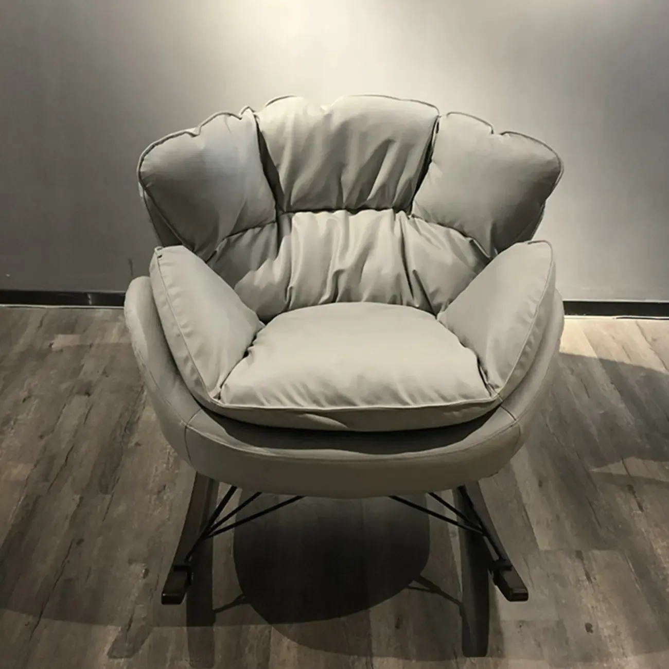 Modern Upholstered 2 Seat Rocking Chair for Indoor Image - 12