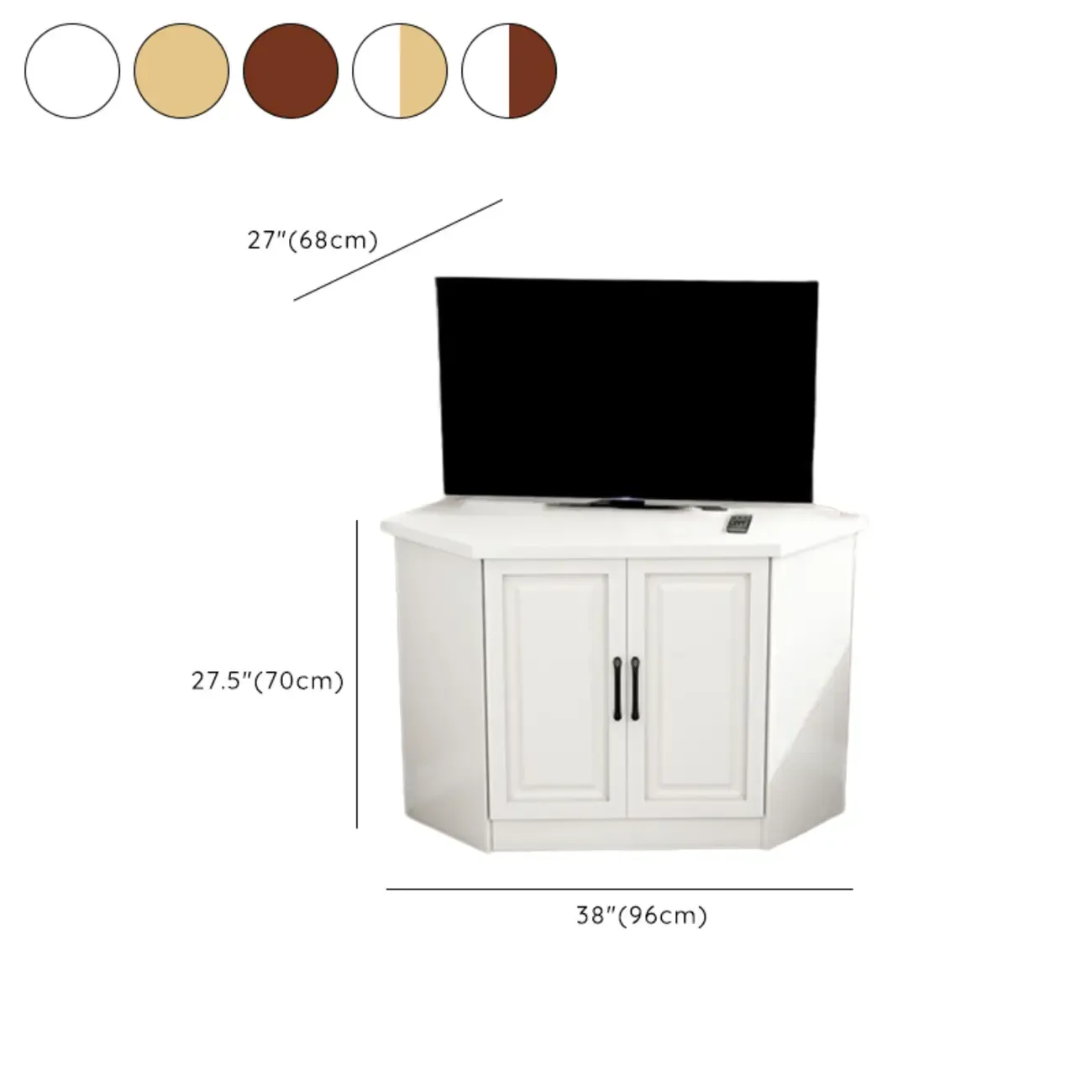 Modern Manufactured Wood Corner Utility Cabinet for Living Room Image - 19