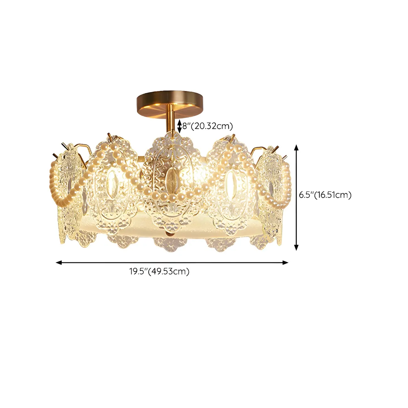 Geometric Round Ceiling Light Fixture for Modern Living Room Image - 36 | homeyfad