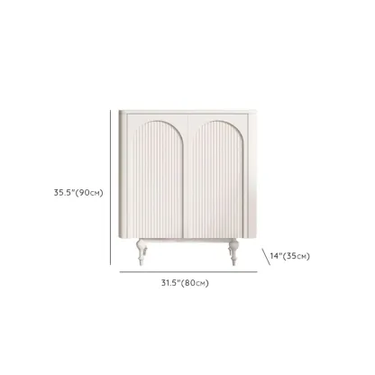 Scandinavian White Accent Cabinet for Versatile Room Storage #size