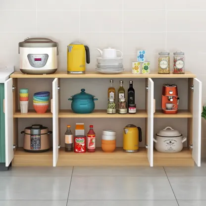 Modish Composite Wood Kitchen Cabinet for Kitchen Storage Image - 1