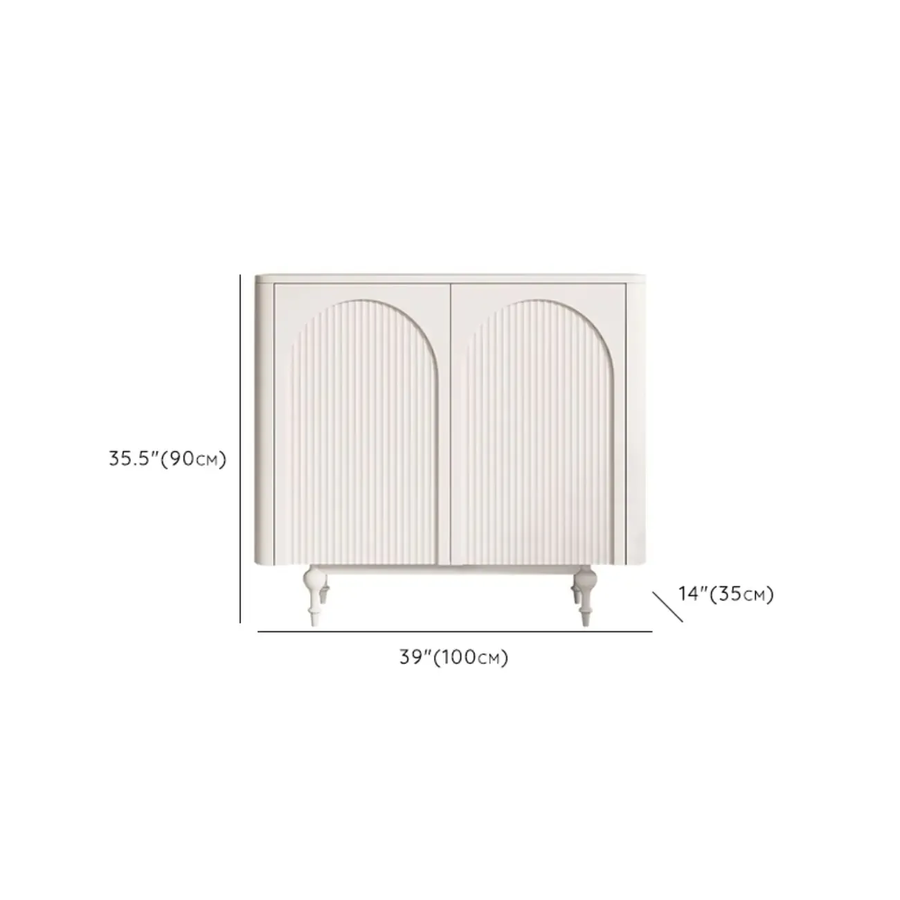 Scandinavian White Accent Cabinet for Versatile Room Storage Image - 16