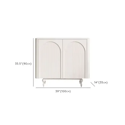Scandinavian White Accent Cabinet for Versatile Room Storage Image - 16