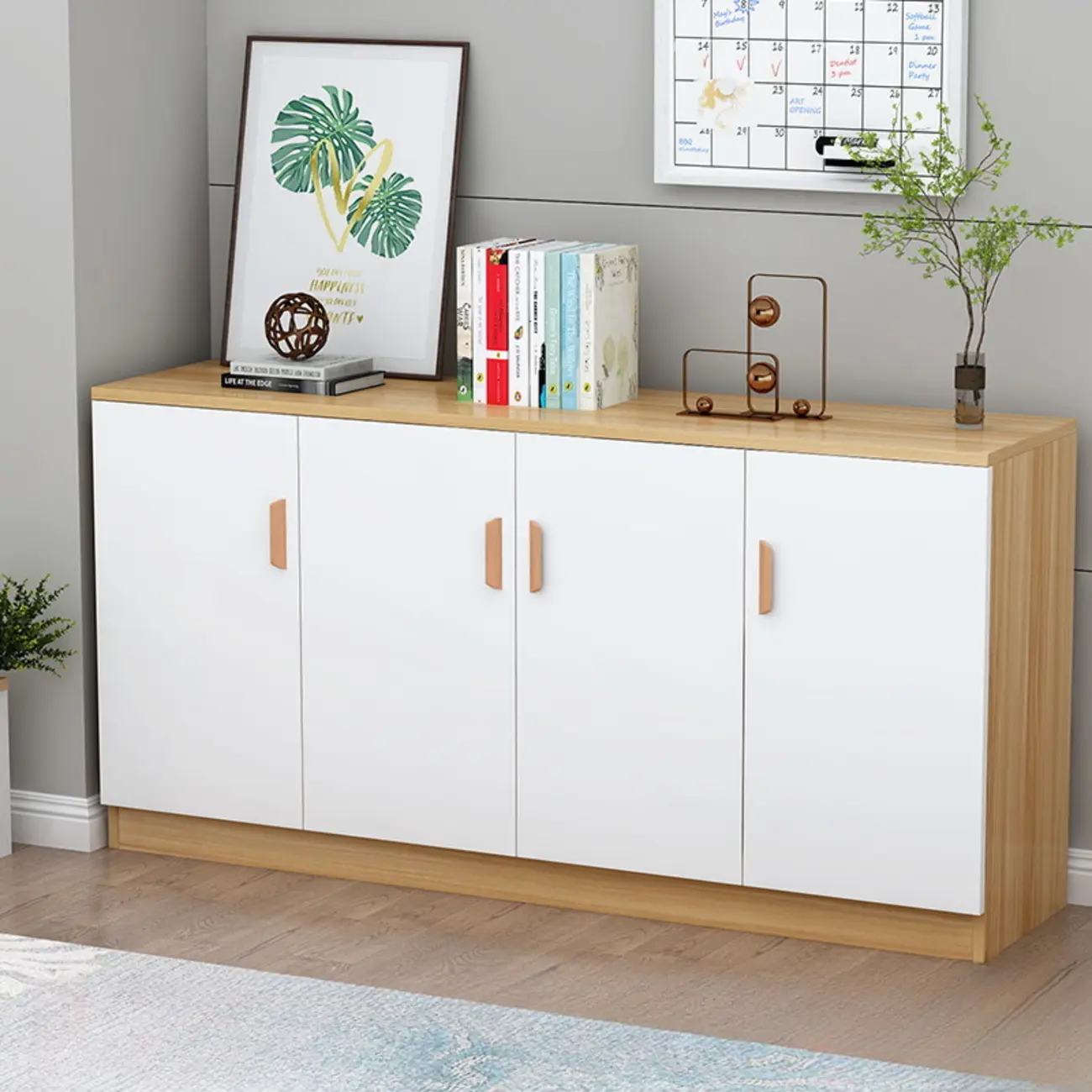 Modish Composite Wood Kitchen Cabinet for Kitchen Storage Image - 2 | homeyfad