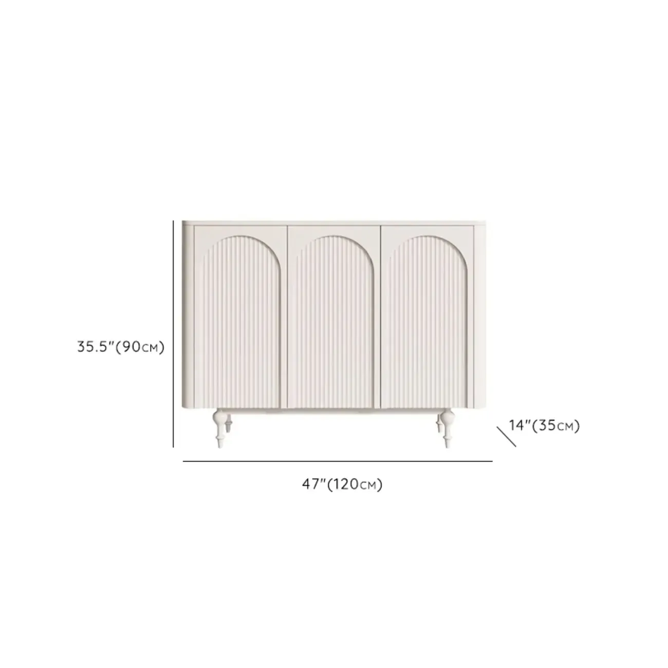 Scandinavian White Accent Cabinet for Versatile Room Storage Image - 17