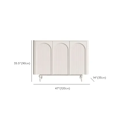 Scandinavian White Accent Cabinet for Versatile Room Storage Image - 17