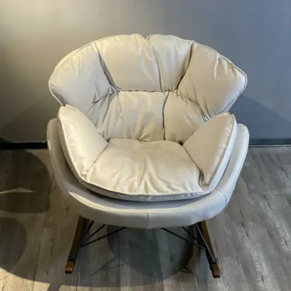Modern Upholstered 2 Seat Rocking Chair for Indoor Image - 17