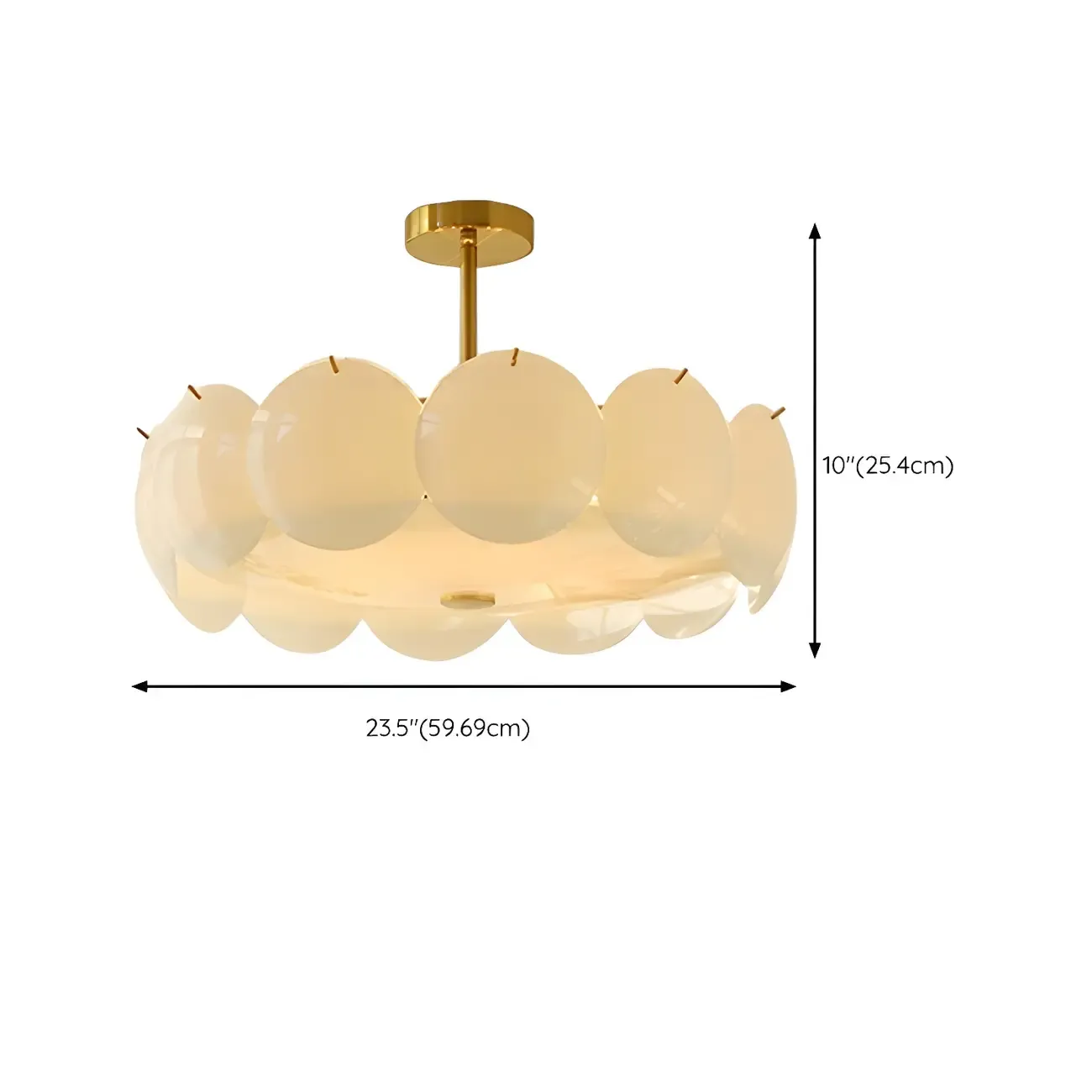 Geometric Round Ceiling Light Fixture for Modern Living Room Image - 40