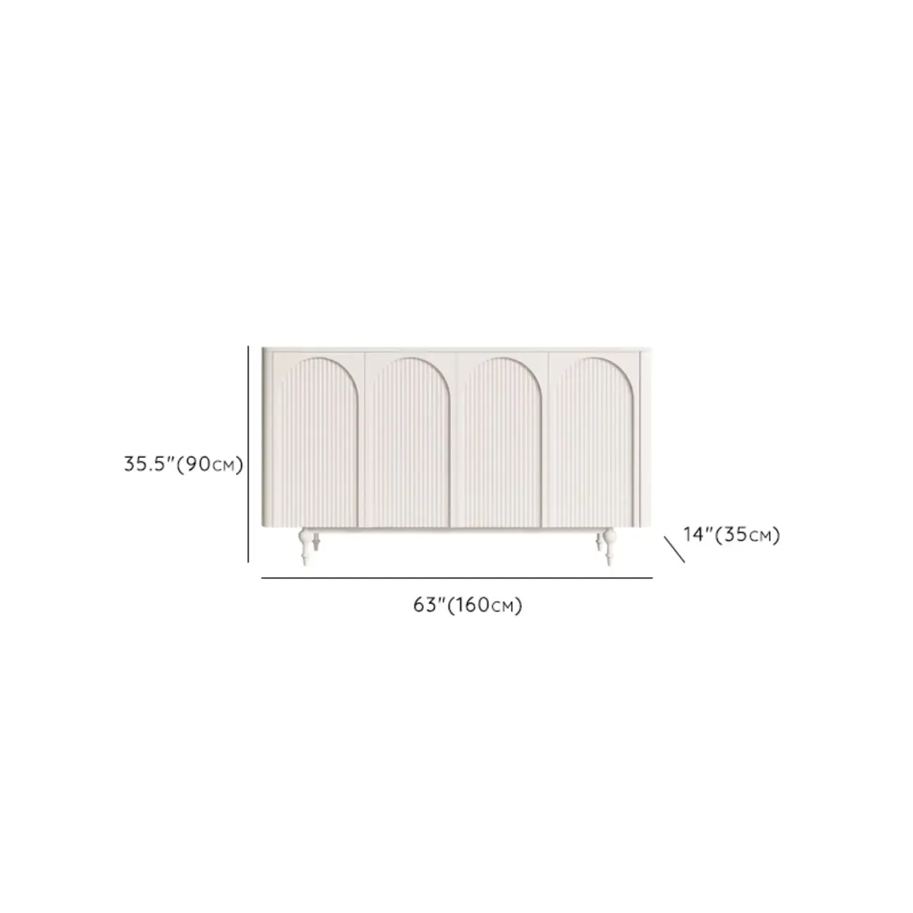 Scandinavian White Accent Cabinet for Versatile Room Storage Image - 18