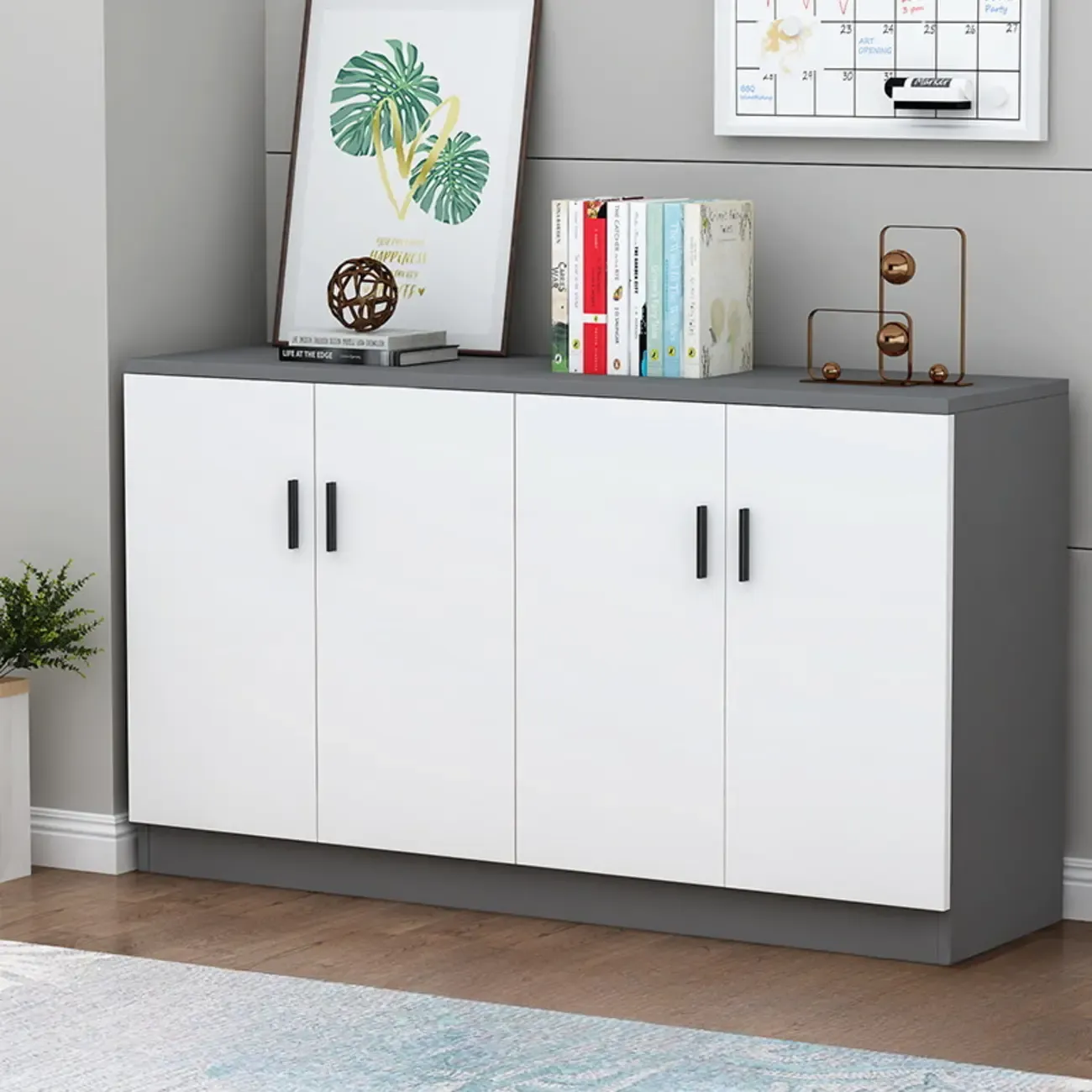 Modish Composite Wood Kitchen Cabinet for Kitchen Storage Image - 5