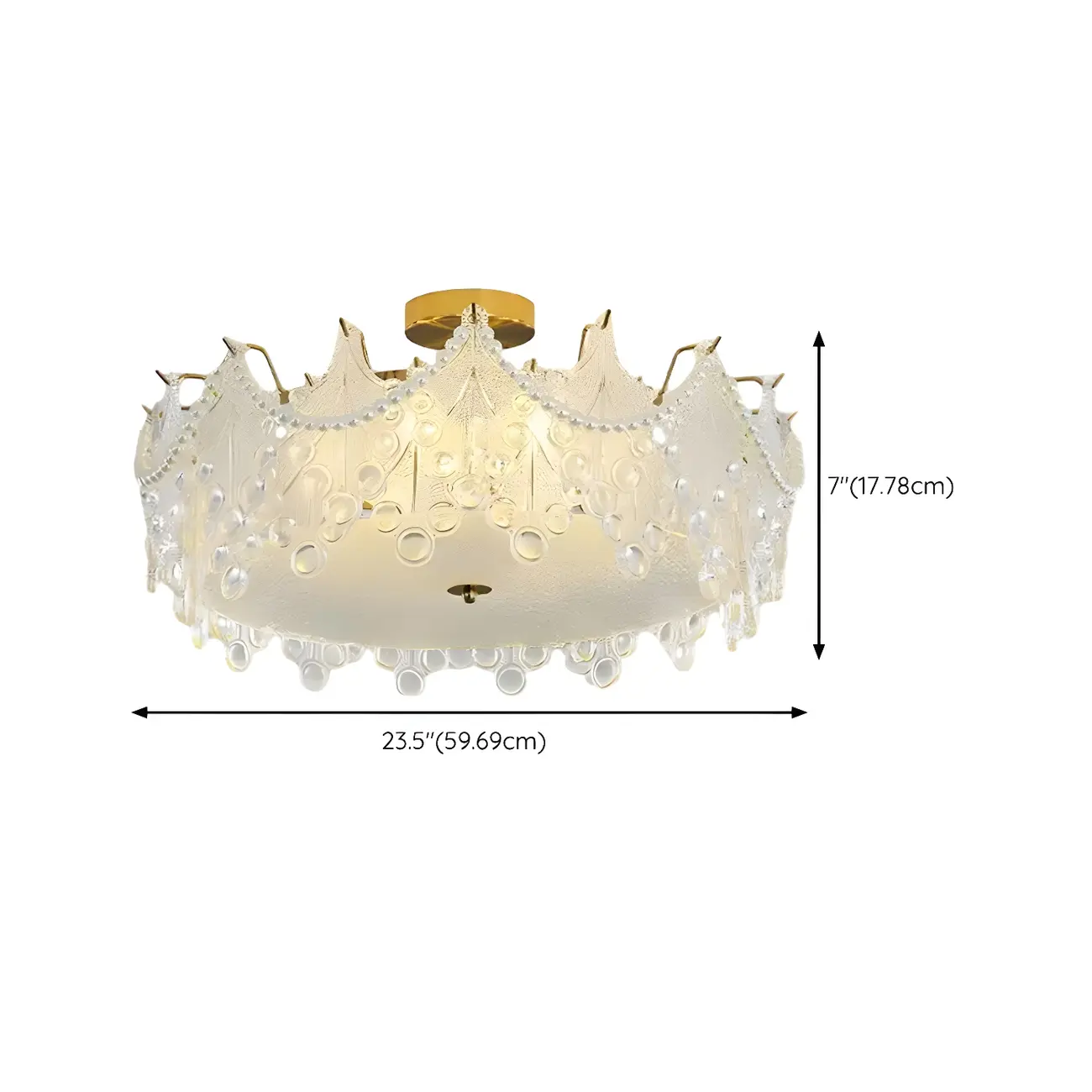 Geometric Round Ceiling Light Fixture for Modern Living Room Image - 45 | homeyfad