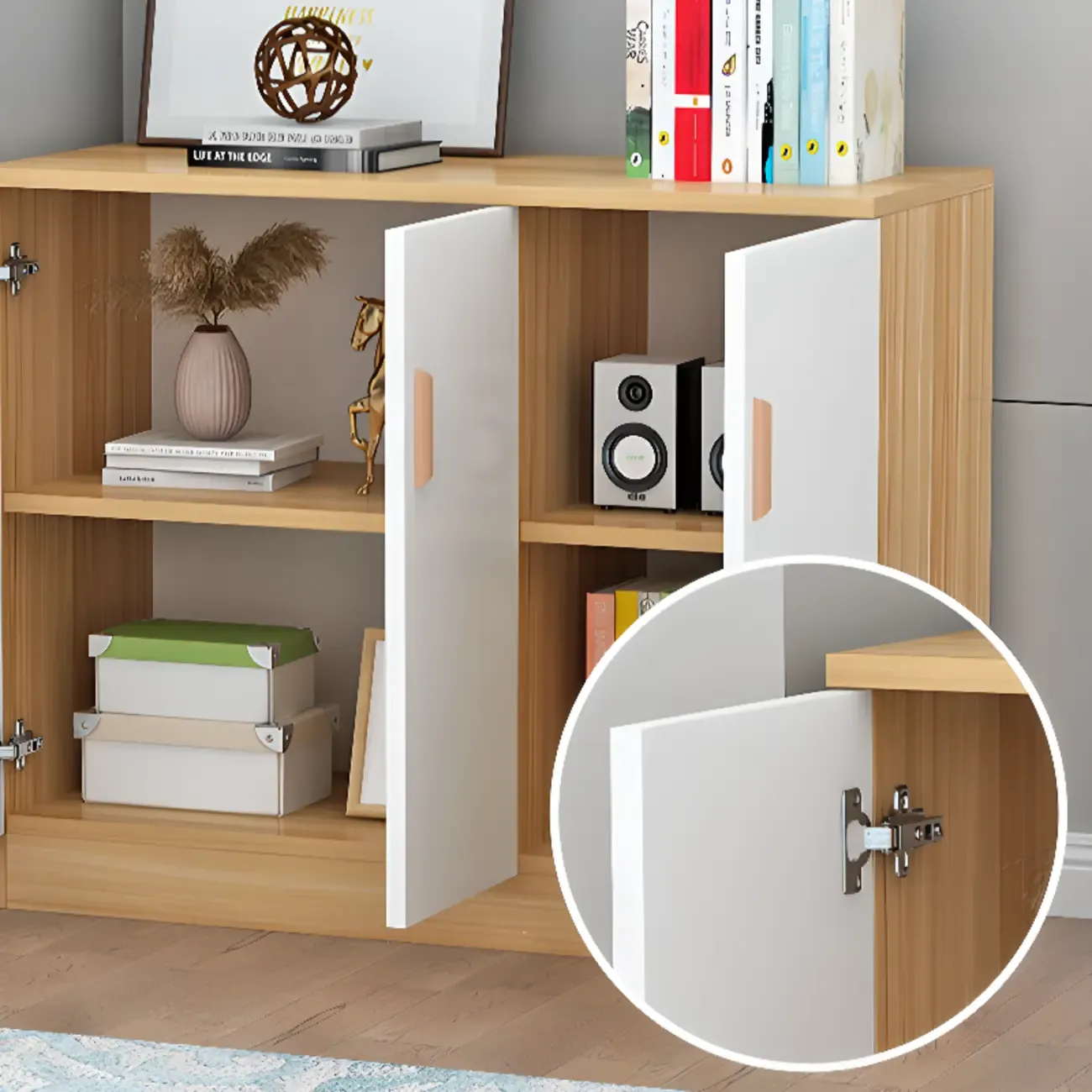 Modish Composite Wood Kitchen Cabinet for Kitchen Storage Image - 9